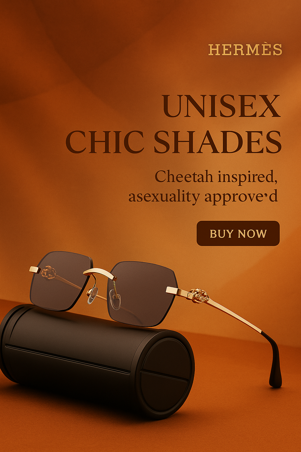 Frameless Trimming Leopard Sunglasses For Men And Women
